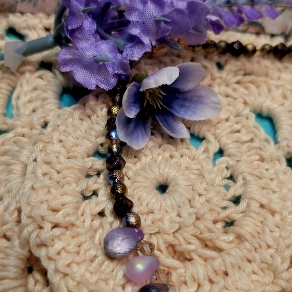 Bridgerton  Purple Choker Handmade - Picture 8 of 10